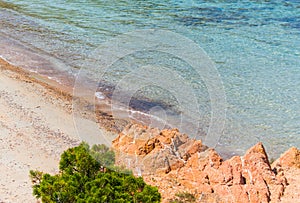 Red rocks in Capo Coda Cavallo