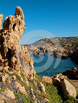 Red rocks and coast paradise sardinia Italy