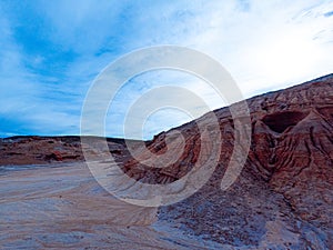 Rocas Coloradas, a landscape of Mars in Patagonia Argentina, Chubut photo