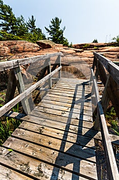 Red rocks at Georgian Bay Ontario, Canada