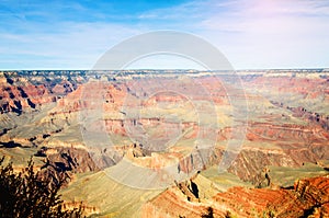 Red rocks in Grand Canyon South Rim Arizona