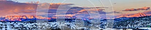 Red Rocks panorama at sunset