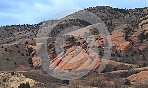 Red Rocks Park Mountain Landscape, Colorado, winter