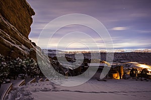 Red Rocks Park by night