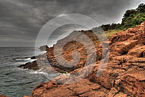 Red rocks of provence coast