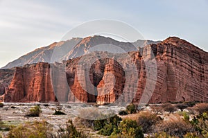 Red rocks in the Quebrada de las Conchas, Argentina