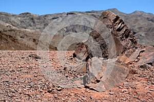 Red rocks and sand in Death Valley National Park, California