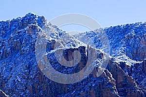 The Red Rocks of Sedona, Arizona covered in snow and ice.