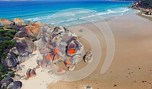 Red Rocks of Squeaky Beach, Victoria - Australia