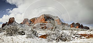 Red Rocks under snow