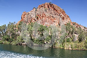 Rocky outcrop of the Ord River - Western Australia photo