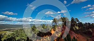 Red rocs of jaune in Roussilon