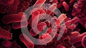 Multiplying bacteria and microorganisms causing disease and infection