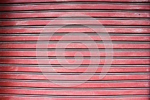 Red rolling door background