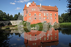 Red romantic castle