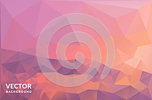 Red romantic sunset on the sea vector background