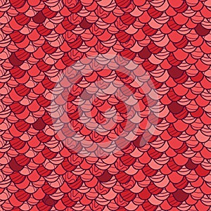 Red roof tile seamless pattern background