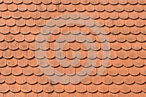 Red roof tiles texture.