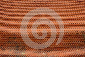 Red roof tiles texture pattern for background