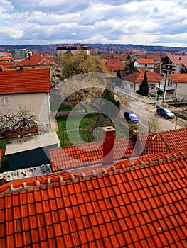 Red roofs and chimneys