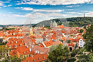 Red roofs of Mala Strana, Prague