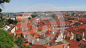 The Red Roofs of Prague City