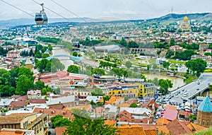 The red roofs of Tbilisi