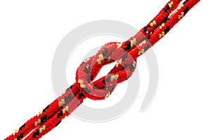 Red rope with a knot