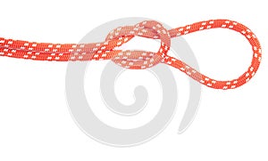 Red rope knot with loop
