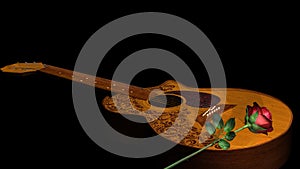 Red Rose on Acoustic Classical Guitar