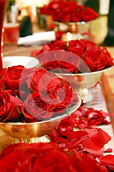 Red rose arrangements