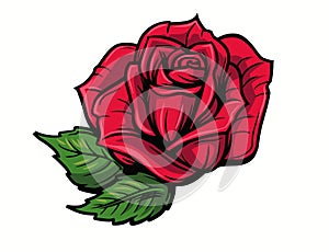 Red rose cartoon photo