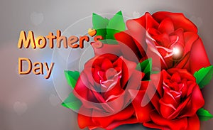 Red rose concept mother s day.