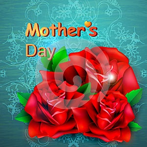 Red rose concept mother s day.