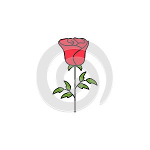 Red rose icon vector illustration