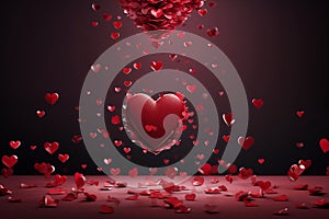 red rose petals background for St Valentines Day. abstract background.