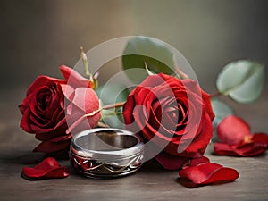 Red Rose and Ring, a Captivating Symbol of Love and Engagement