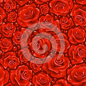 Red Rose seamless background