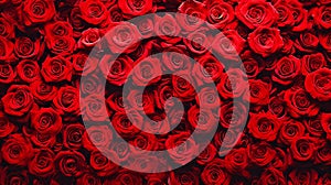 Red roses background, Happy St Valentines Day, Mothers Day, Love and birthday concept.