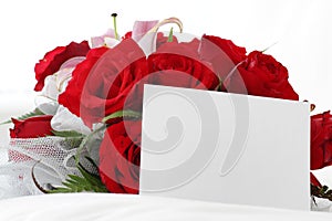 Red Roses with Blank Note
