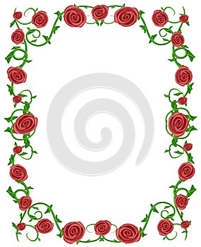 Red Roses Floral Photo Frame