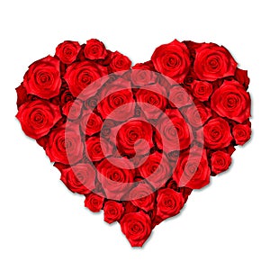 Red Roses Heart Shape