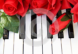 Red Roses on a piano