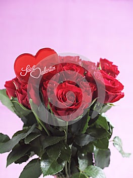 Red Roses for Saint Valentine`s Day