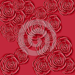 Red roses textile design