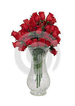 Red Roses in a Vase