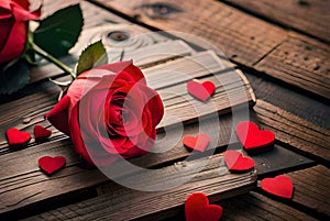 red roses on wooden table red roses on wooden background red rose on wooden background