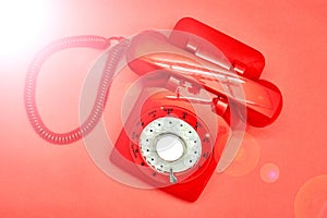 Red Rotary Telephone