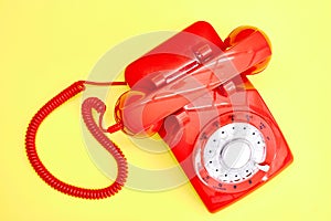 Red Rotary Telephone