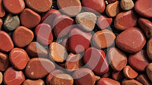 red rough pebbles flat surface texture backgr ai generated